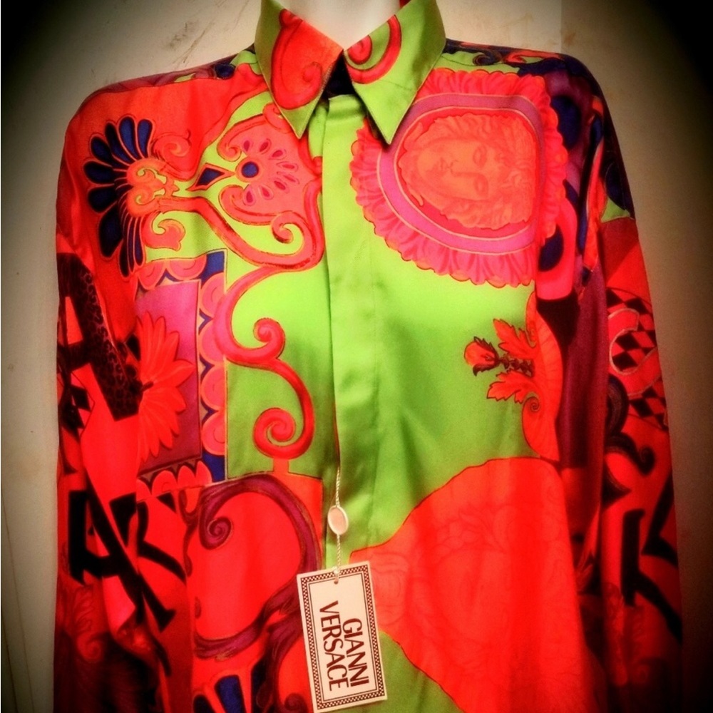 1990’s Gianni Versace Fregi Barocchi silk print shirt